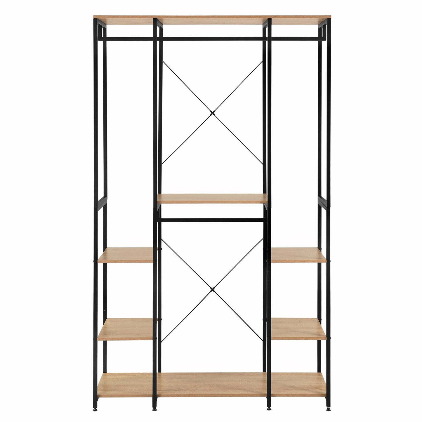 Kleideraufbewahrung mit Schuhregal - Moderner Kleiderständer für das Schlafzimmer und Wohnzimmer - 120x40x201 cm - umweltfreundliche Materialien - Einfache Montag - Unique Outlet