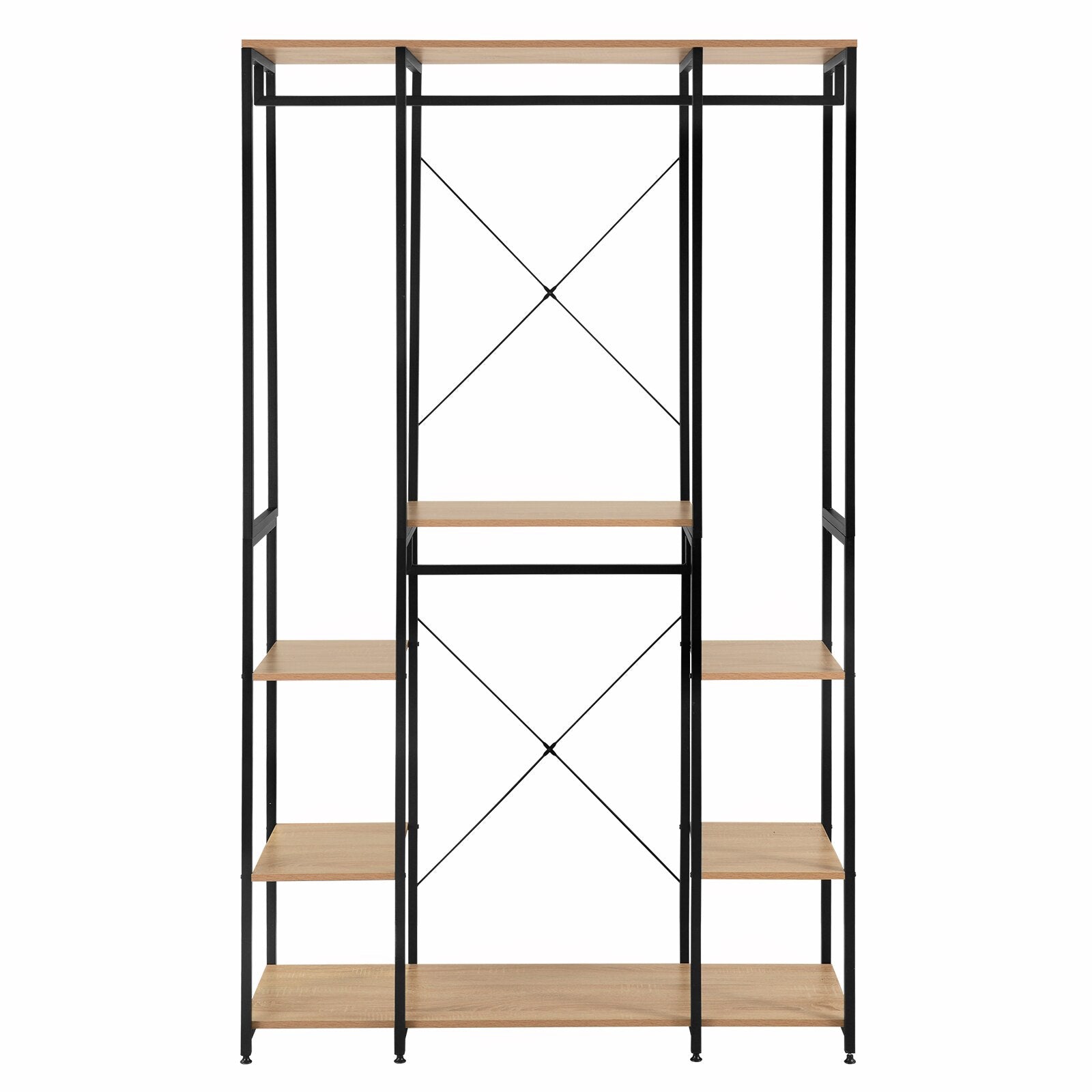 Kleideraufbewahrung mit Schuhregal - Moderner Kleiderständer für das Schlafzimmer und Wohnzimmer - 120x40x201 cm - umweltfreundliche Materialien - Einfache Montag - Unique Outlet