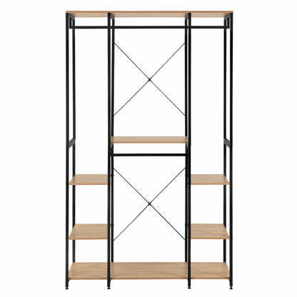 Kleideraufbewahrung mit Schuhregal - Moderner Kleiderständer für das Schlafzimmer und Wohnzimmer - 120x40x201 cm - umweltfreundliche Materialien - Einfache Montag - Unique Outlet