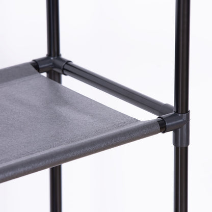 Organizer mit Ablage, Kleiderstange und Hängevorrichtung 55x28,5x175 cm - Platzsparender Kleiderständer für das Schlafzimmer - Unique Outlet